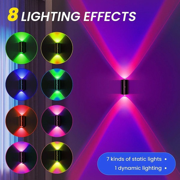 Настенный светодиодный светильник AND 5683 RGB комплект из 2 шт с разноцветной подсветкой