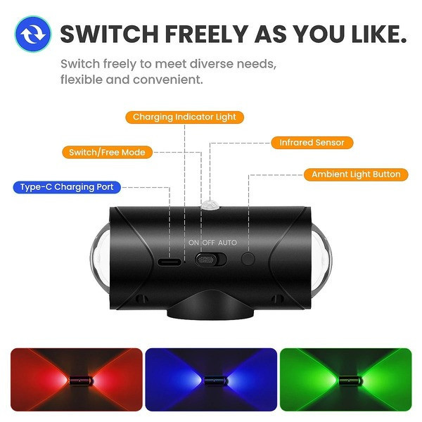 Настенный светодиодный светильник AND 5683 RGB комплект из 2 шт с разноцветной подсветкой