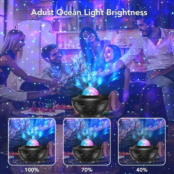 Ночник-проектор звездного неба AND 991 с LED подсветкой RGB и эффектом космоса и океана