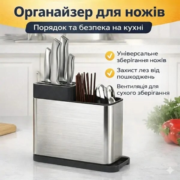 Настольный органайзер для кухни AND1588 держатель для ложек вилок ножей