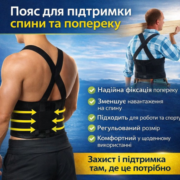 Корректор осанки пояс для спины Belt XL-1619 ортопедический бандаж для взрослых