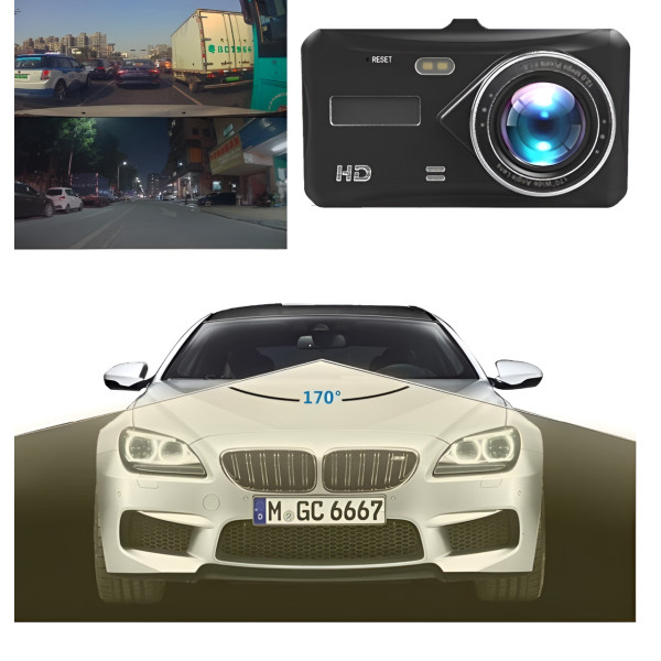 Автомобильный видеорегистратор BT-100 с двумя камерами Full HD 1080p и парковочным режимом