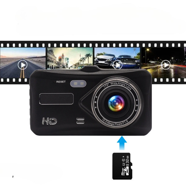 Автомобильный видеорегистратор BT-100 с двумя камерами Full HD 1080p и парковочным режимом