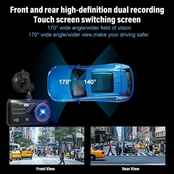 Автомобильный видеорегистратор BT-100 с двумя камерами Full HD 1080p и парковочным режимом