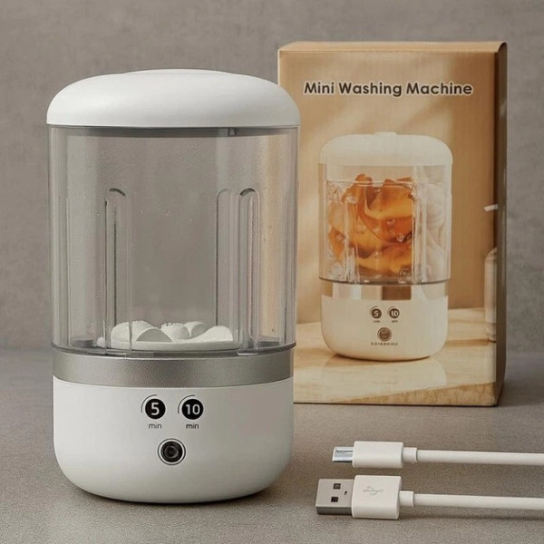 Портативная мини стиральная машина AND 1505 с USB, вертикальная загрузка, отдельностоящая