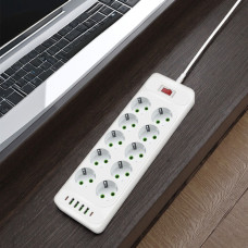 Удлинитель сетевой D10 10 розеток USB Type-C PD переноска 5 м