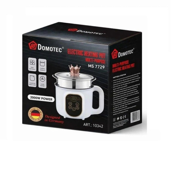Электрическая пароварка DOMOTEC MS-7729 с функцией скороварки и объёмом 1.8 л