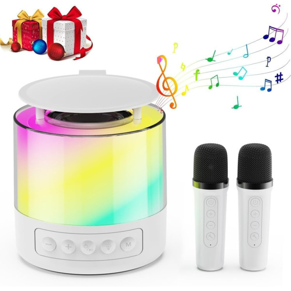 Беспроводная колонка K19 с Bluetooth, RGB подсветкой и микрофоном для караоке