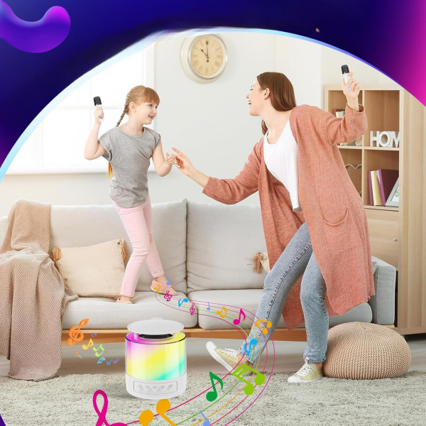 Беспроводная колонка K19 с Bluetooth, RGB подсветкой и микрофоном для караоке