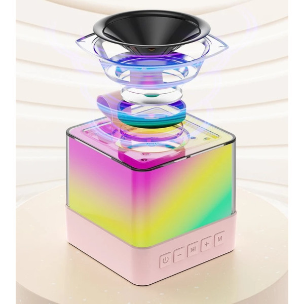 Беспроводная колонка K18 Bluetooth с караоке, RGB подсветкой и двумя микрофонами