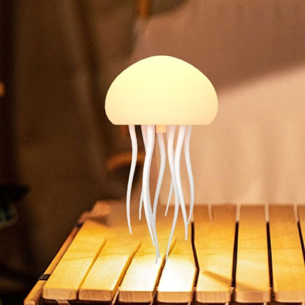 Ночник лампа медуза с RGB LED подсветкой и эффектом воды на аккумуляторе