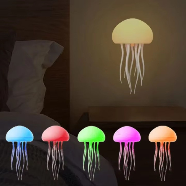 Лампа ночник медуза RGB декоративная LED подсветка с эффектом воды