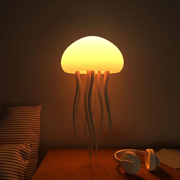 Ночник лампа медуза с RGB LED подсветкой и эффектом воды на аккумуляторе