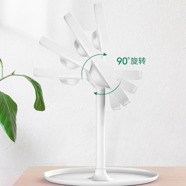 Настольное косметическое зеркало AMIRO LED с сенсорной подсветкой и аккумулятором, круглое, портативное