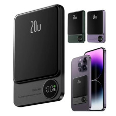 Портативное зарядное Powerbank Q9 5000 mAh аккумулятор с дисплеем беспроводной зарядкой