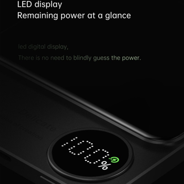 Портативный аккумулятор Powerbank Q9 5000 mAh с дисплеем и беспроводной зарядкой MagSafe