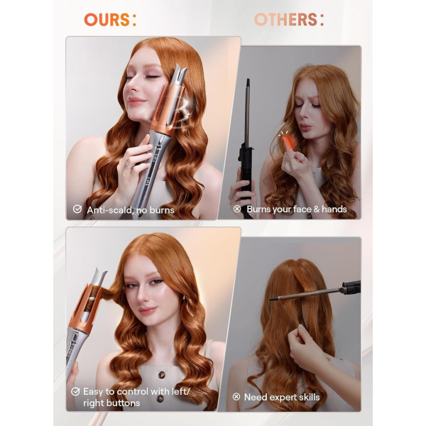Плойка автоматическая Sheglam Hair Curler Bella с керамическим покрытием и терморегулятором для завивки волос