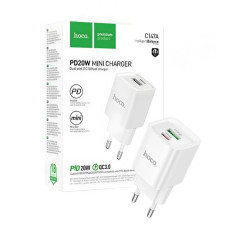 Адаптер зарядки HOCO C147A 20W PD QC 3.0 USB Type-C 2 порта