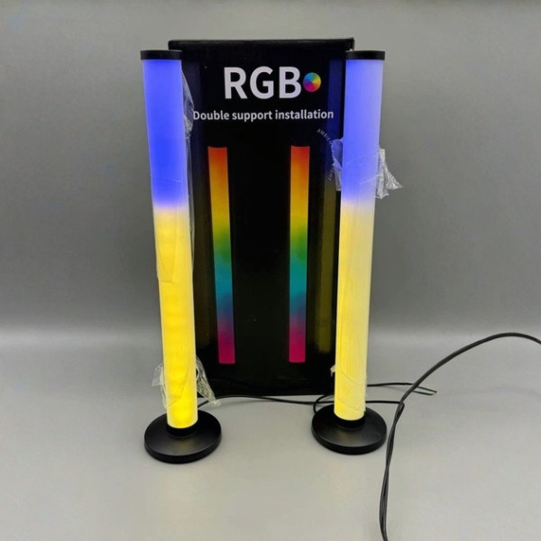 Напольная лампа торшер LED KBB-3A RGB комплект из 2 шт с пультом дистанционного управления