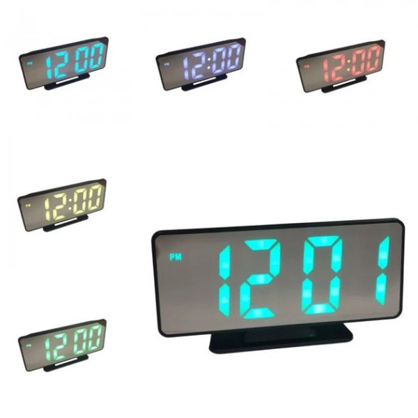 Часы цифровые VST-888H RGB настольные LED с зеркальной поверхностью
