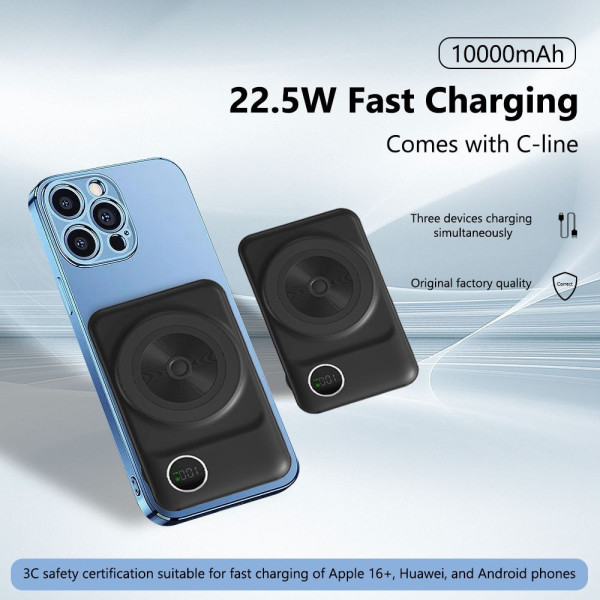 Внешний аккумулятор Powerbank REMAX RPP-527 10000 mAh с кабелями и функцией MagSafe