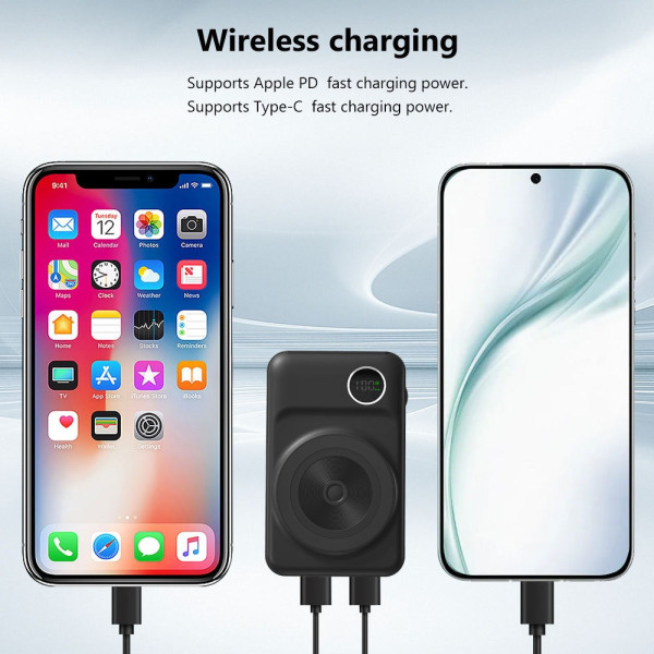 Внешний аккумулятор Powerbank REMAX RPP-527 10000 mAh с кабелями и функцией MagSafe