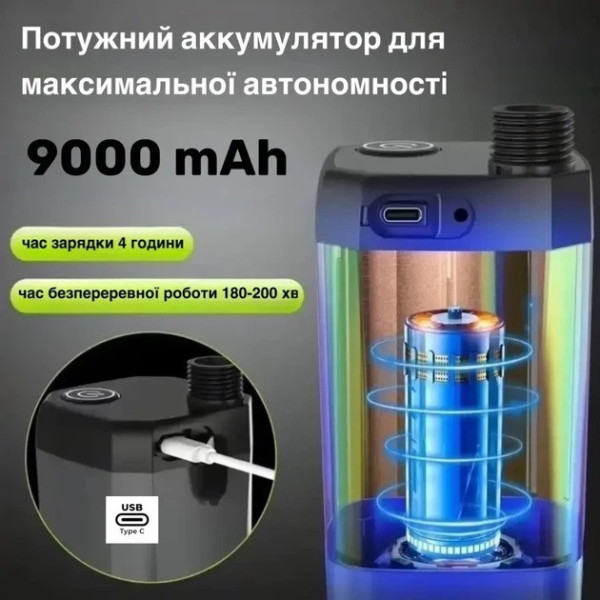 Переносной аккумуляторный походный душ Lixada 9000 mAh для использования в любых условиях