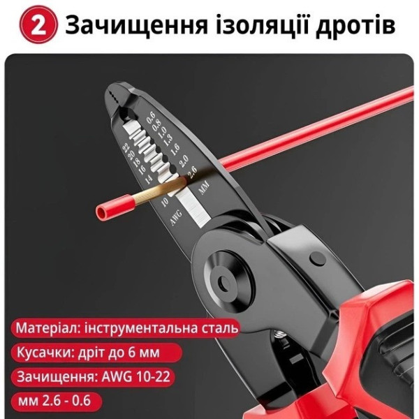 Пассатижи EL-8029 SJP 5 в 1 набор инструментов для работы с проводами в футляре