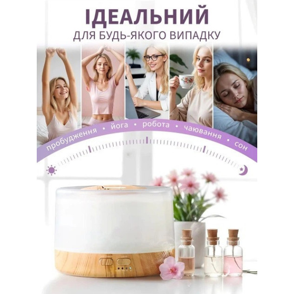 Ультразвуковой увлажнитель и очиститель воздуха VMHouse 700 мл с ночником и пультом управления