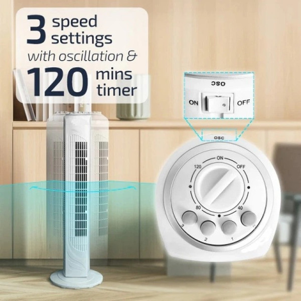 Напольный колонный вентилятор MS 1627 с тремя скоростями и пультом дистанционного управления, питание 220В, мо