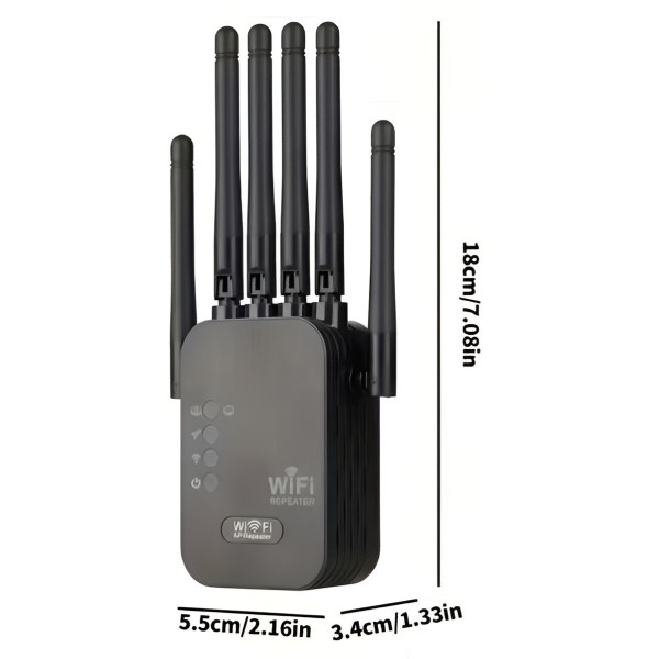 Репитер Wi-Fi для дома и квартиры с усилением сигнала и функцией точки доступа, питание от сети 220В