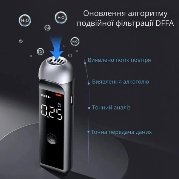 Цифровой персональный алкометр Bodasan MR10 с дисплеем и аккумулятором без мундштука