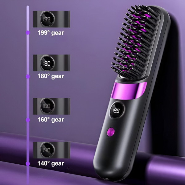 Беспроводной утюжок-выпрямитель для волос S9 USB с дисплеем и аккумулятором, 4 режима работы