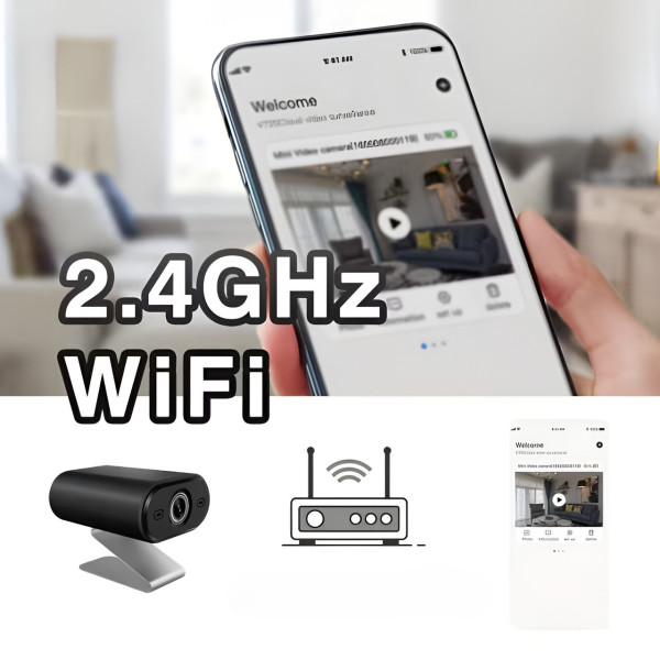 Мини-камера видеонаблюдения X6 WiFi с датчиком движения и ночной съемкой для внутреннего использования