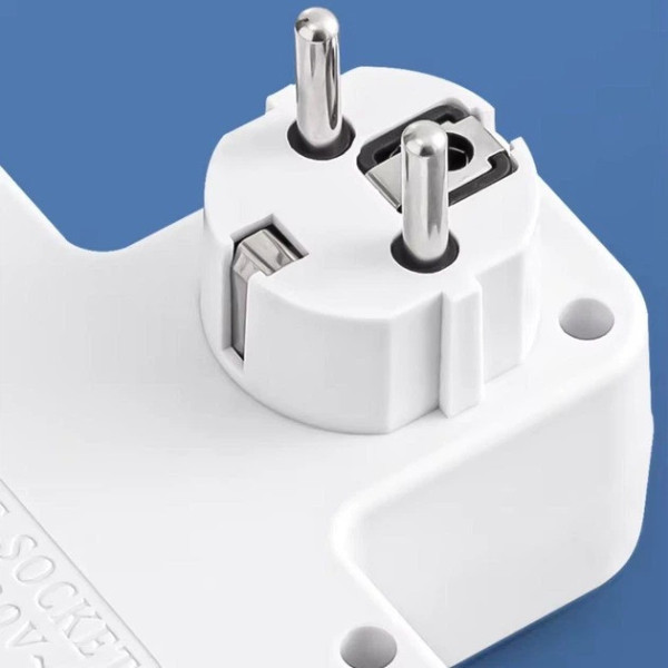 Мережевой фильтр-удлинитель с 4 розетками и USB Type-C, с выключателем и подсветкой