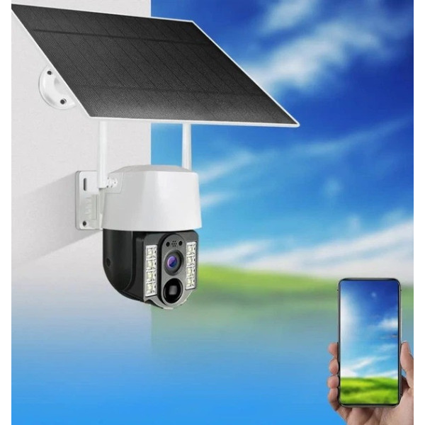 Поворотная уличная Wi-Fi камера VC3-G 4G с IP-видеонаблюдением, датчиком движения и LED-подсветкой с солнечной