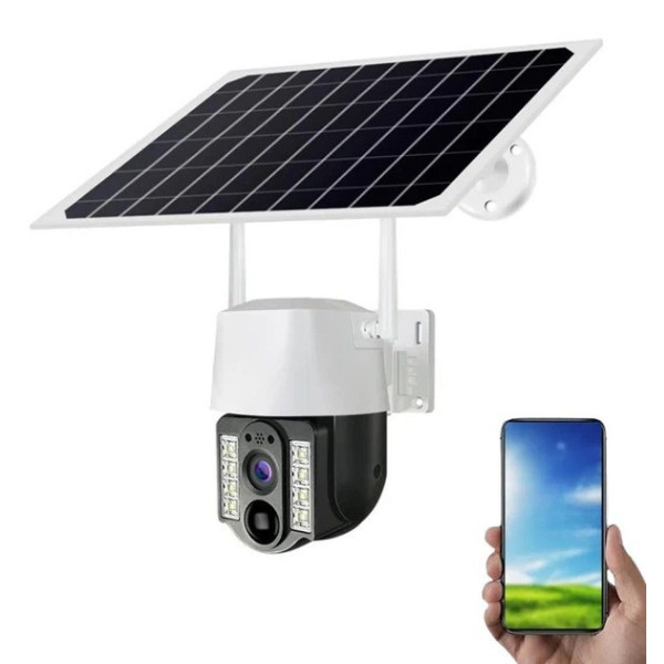 Поворотная уличная Wi-Fi камера VC3-G 4G с IP-видеонаблюдением, датчиком движения и LED-подсветкой с солнечной