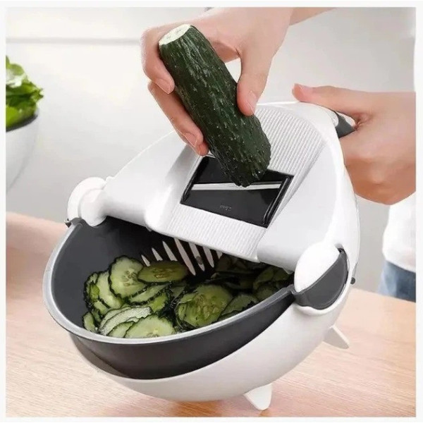 Овощерезка Basket Vegetable Cutter с контейнером и насадками для измельчения овощей