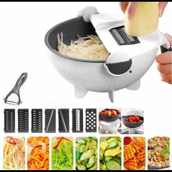 Овощерезка Basket Vegetable Cutter с контейнером и насадками для измельчения овощей