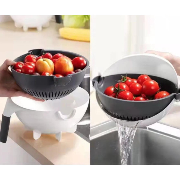 Овощерезка Basket Vegetable Cutter с контейнером и насадками для измельчения овощей