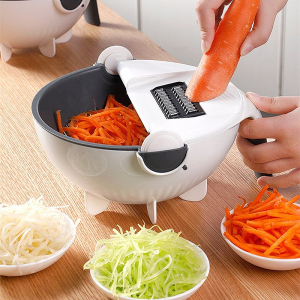 Овощерезка Basket Vegetable Cutter с контейнером и насадками для измельчения овощей