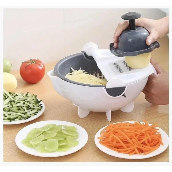 Овощерезка Basket Vegetable Cutter с контейнером и насадками для измельчения овощей