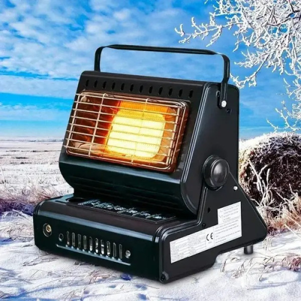 Газовый туристический обогреватель 2в1 1300W с функцией приготовления пищи и походной плиткой