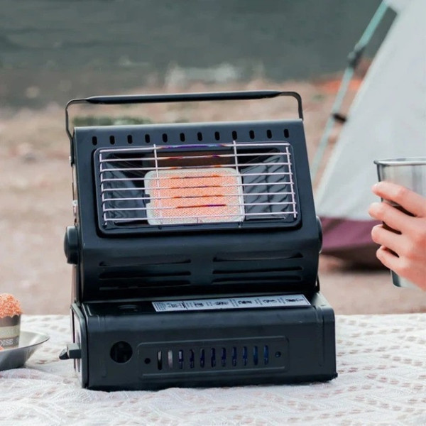 Газовый туристический обогреватель 2в1 1300W с функцией приготовления пищи и походной плиткой