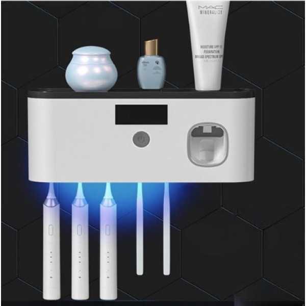 Подставка-органайзер Health RA-909 для зубных щеток с дозатором и УФ-стерилизацией