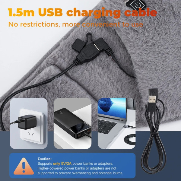 Электрический пояс Warm Stomach USB с подогревом для талии, 3 режима нагрева, машинная стирка