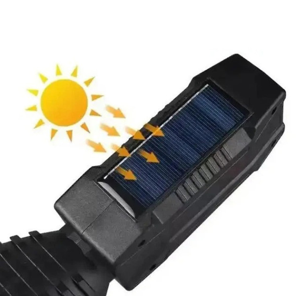 Аккумуляторный светодиодный прожектор CX-8809 с солнечной панелью и USB портативный фонарь