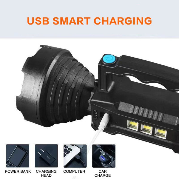 Аккумуляторный светодиодный прожектор CX-8809 с солнечной панелью и USB портативный фонарь