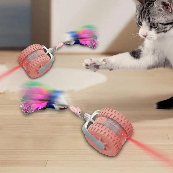 Интерактивный автоматический мячик Interactive Pet Ball с лазером и USB для кошек с датчиками