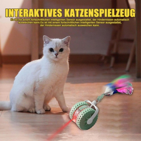 Интерактивный автоматический мячик Interactive Pet Ball с лазером и USB для кошек с датчиками